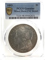 1893 Morgan Dollar PCGS Unc Detail