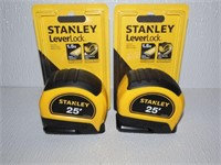 2 New Stanley Lever Lock Measuring Tapes