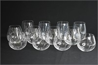 12 pcs Riedel Crystal Stemless Glasses