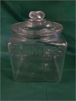 Planters Clear Glass Jar w/Lid