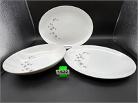 Vintage MCM Platinum Starburt Bowl & Platters