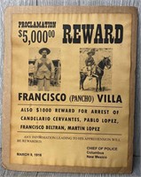 Pancho Villa Reward Poster