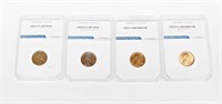 (4) DOMINION GRADED WHEAT CENTS - 31-D to 37-D