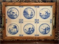 Old Hand Painted Holland Delft Tray