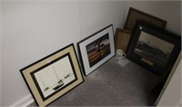 6 GROUPING OF PICTURE FRAMES & MOIRROR - VARIOUS