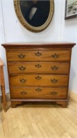 ANTIQUE WALNUT 4 DRAWER CHEST