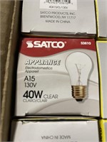 20 boxes of 40W appliance bulbs