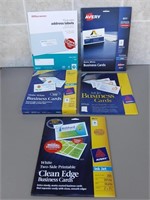 F1) Lot of Business Card Stock Paper