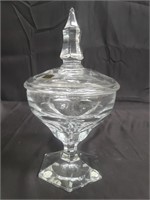 Val St. Lambert (Belgium) lidded crystal dish