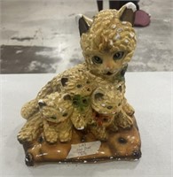 Cat Figurine with Kittens