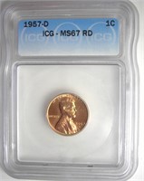 1957-D Cent ICG MS67 RD LISTS $300