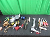 Caulk Guns, Hedge Trimmer, Hose Clamps,