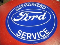 23.5" round metal Ford Service sign