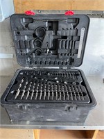 Drill bit and  accessory kit with case