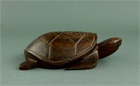 Chinese Huanghuali Wood Carved Turtle