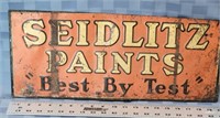 Seidlitz Paints tin sign