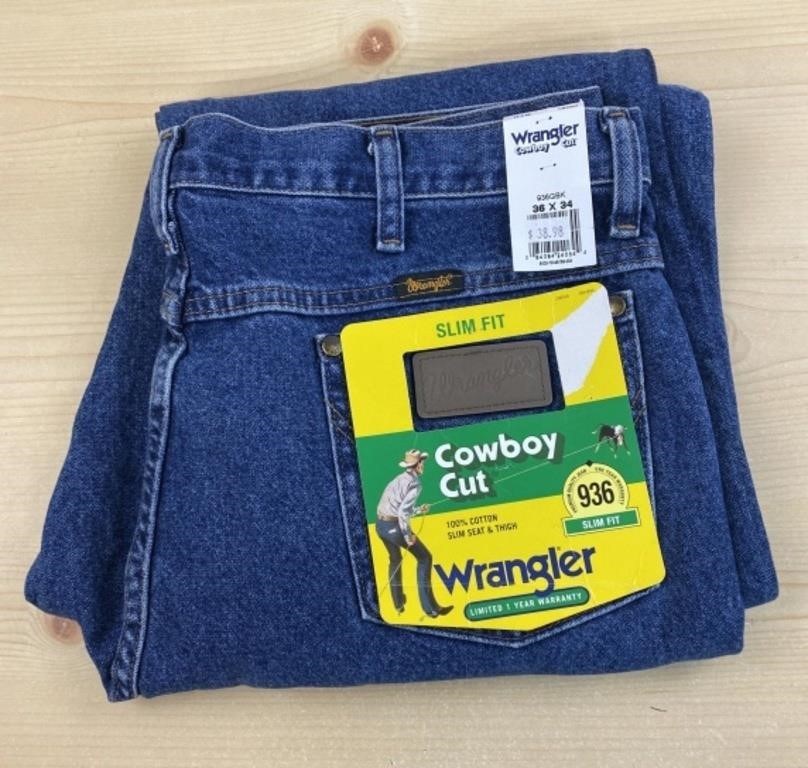 Wrangler Cowboy Cut 36x34 936 Slim Fit jeans, New