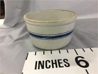 Blue band pottery stoneware bowl