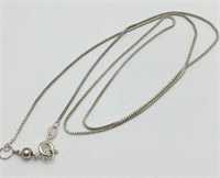 Sterling Silver Italian Box Chain Necklace