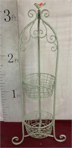 Ornate Metal Basket/Plant Stand