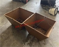 Hanging planters  (garage)