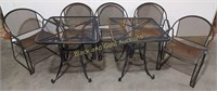 5 Patio Chairs & 2 Patio Tables