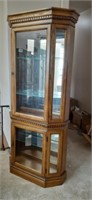 31.25 x 72 x 9.5 2pc glass front wood curio