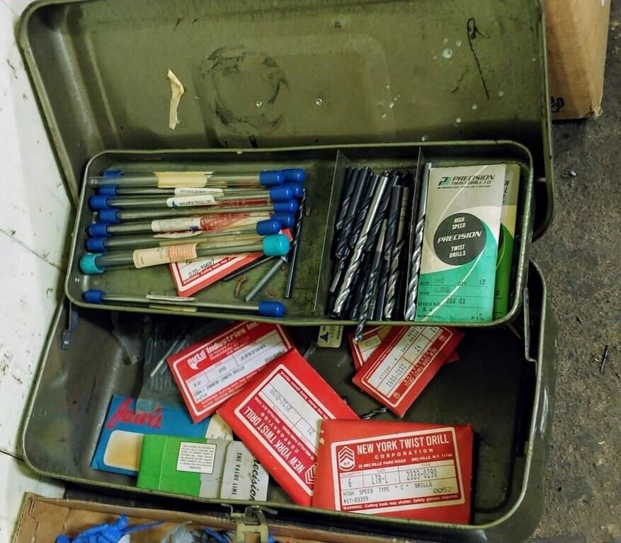 TOOL BOX WITH NOS DRILL BITS