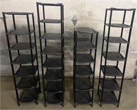 (4) Plastic Shoe Shelves