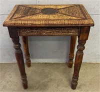 Wicker & Wood End Table