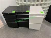 (3) Small Metal File Cabinets