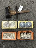 Collection of Stereoview Cards & Damaged Viewer