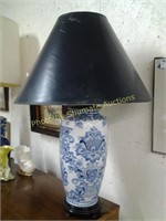 Blue & White Raised dot Asian Lamp