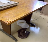 Large work table on Bases wood laminate top