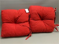 Two Red Seat Cushions