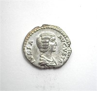 200-211 AD Julia Domna AU+ AR Denarius