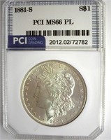 1881-S Morgan MS66 PL LISTS $650