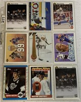 Nine Wayne Gretzky cards