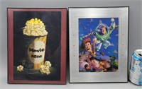 Pair of Framed Pictures-Toy Story 3D 9"×11"