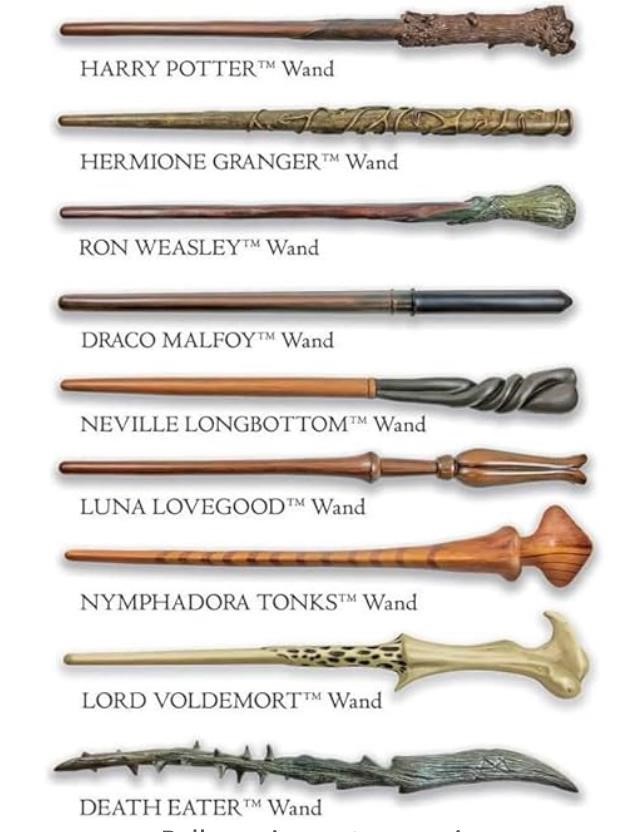 4PK COLLECTIBLE HARRY POTTER MINI WANDS $50