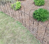 18" Romantic Steel Garden Fence, 16ct