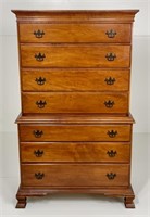 Maple chest on chest by Trutype, cherry finish,