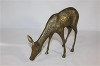Large Brass Mid-Century Deer