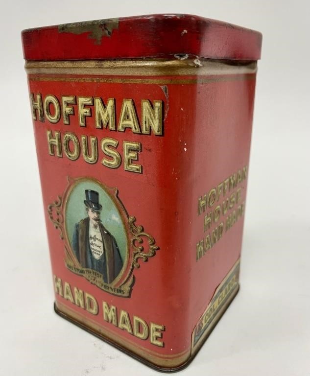 Hoffman House Hand Made Cigar Embossed Tin w/Stamp