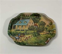Currier And Ives 1868 Metal Tin Trays
