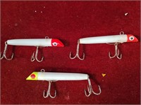 (3) Cotton Cordell Pencil Popper Top Water Lures