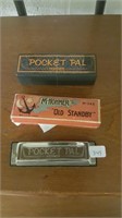 3 Vintage Hohner Harmonica's Old Standby