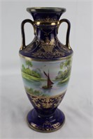 Antique Nippon Japanese Ornate Ceramic Vase