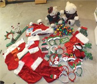 CHRISTMAS BEARS & ASSORTED CHRISTMAS DECOR