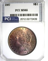 1887 Morgan PCI MS65 Excellent Color